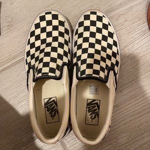 Checkered Van slip ons